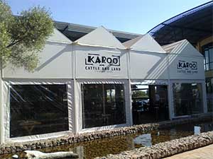 Steel structure PVC roof and roller blinds